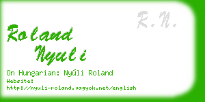 roland nyuli business card