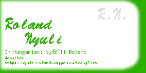 roland nyuli business card